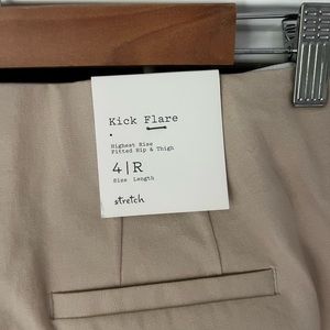 Super high-rise slim fit cropped kick flare pull on pants
